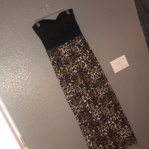 Cute never used strapless cheetah print dress